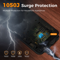 TESSAN PS02AUS Original 11in1 Power Strip 20W with USB-C 6FT Braided Extension Cord cETLus Certified - VMI Direct