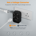 TESSAN TA01AUS Original Universal Travel Adapter 20W USB-C Fast Charging Outlets Compact Portable Design - VMI
