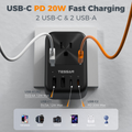 TESSAN TA01AUS Original Universal Travel Adapter 20W USB-C Fast Charging Outlets Compact Portable Design - VMI