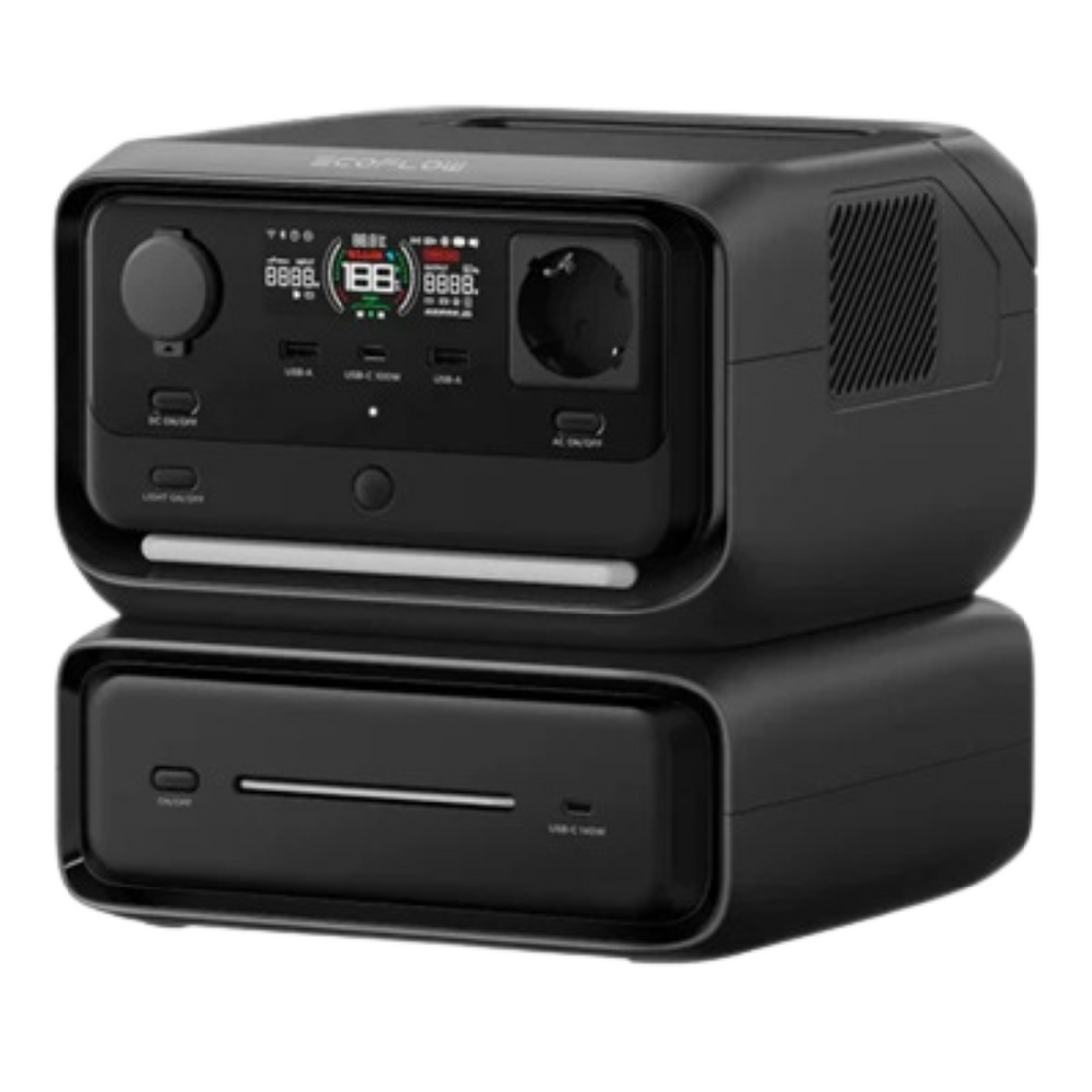 EcoFlow River 3 Max portable power station with multiple ports and digital display