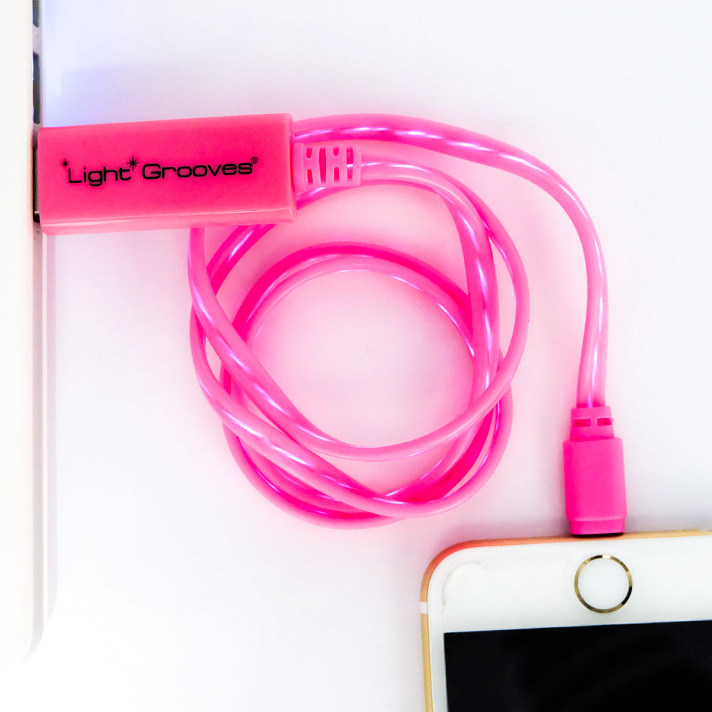 Lightgrooves Lightening USB Charging Cable LED Light Cable IOS Glowing Cable - VMI Direct