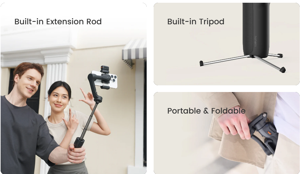 hohem iSteady X3 3 Axis Smartphone Gimbal Stabilizer for Android IOS Vlog Blogging Content Making