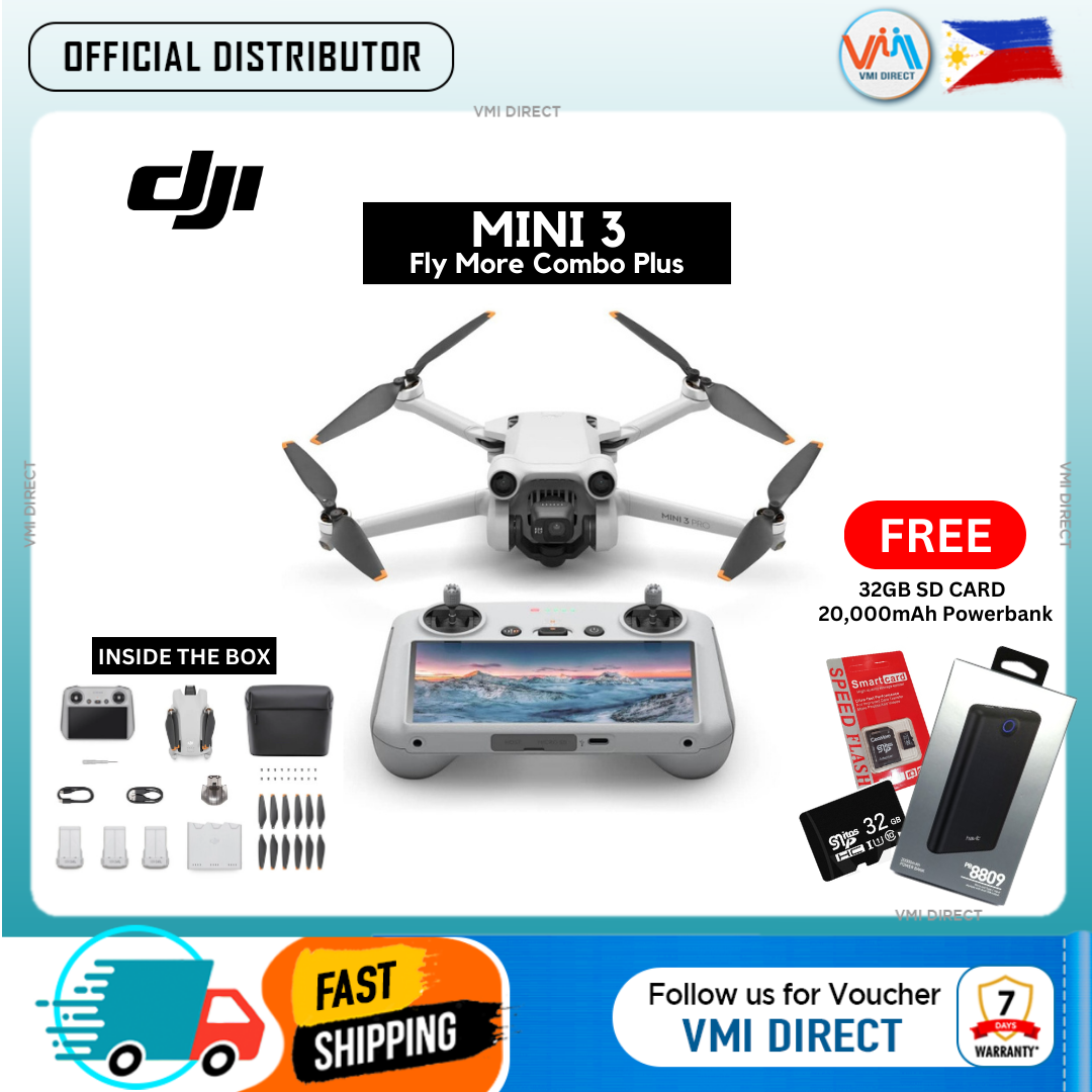 DJI Mini 3 Drone Camera 1080p/120fps HD Video Camera with 3-Axis Gimbal 38 Minutes Flight Time 10km Transmission Range (Global Version) DJI RC Remote with Built-In Screen Drone 4k hd camera Drone camera for vlogging Drone with camera Mini Drone dji VMI