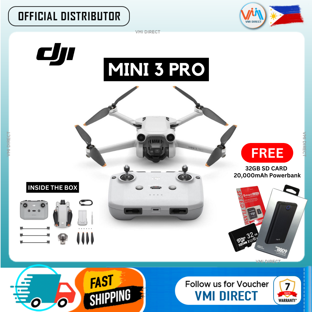 DJI Mini 3 Drone Camera 1080p/120fps HD Video Camera with 3-Axis Gimbal 38 Minutes Flight Time 10km Transmission Range (Global Version) DJI RC Remote with Built-In Screen Drone 4k hd camera Drone camera for vlogging Drone with camera Mini Drone dji VMI