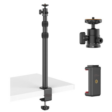 LS03 Extendable Desk Mount Camera Stand With Smartphone Clamp