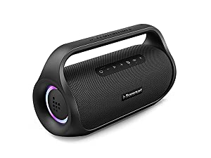 Tronsmart Bang Mini Bluetooth Portable Party Speaker Exceptional Stereo Sound SoundPulse® Audio Beat-driven Light Show IPX6 Waterproof 50W 15 Hours of Playtime Stereo Pairing Built-in Powerbank Beat Oriented Light Show True Wireless Stereo - VMI Direct