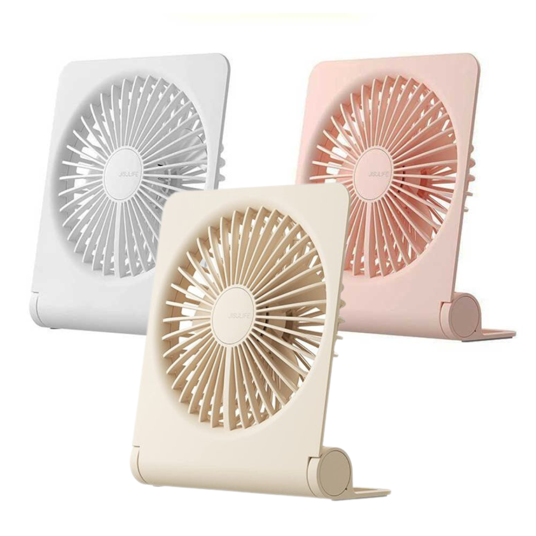 JISULIFE FA28a Small Desk Fan Portable USB Rechargeable Fan Mini Fan with 2000mAh Battery Portable Mini Fan Adjustable