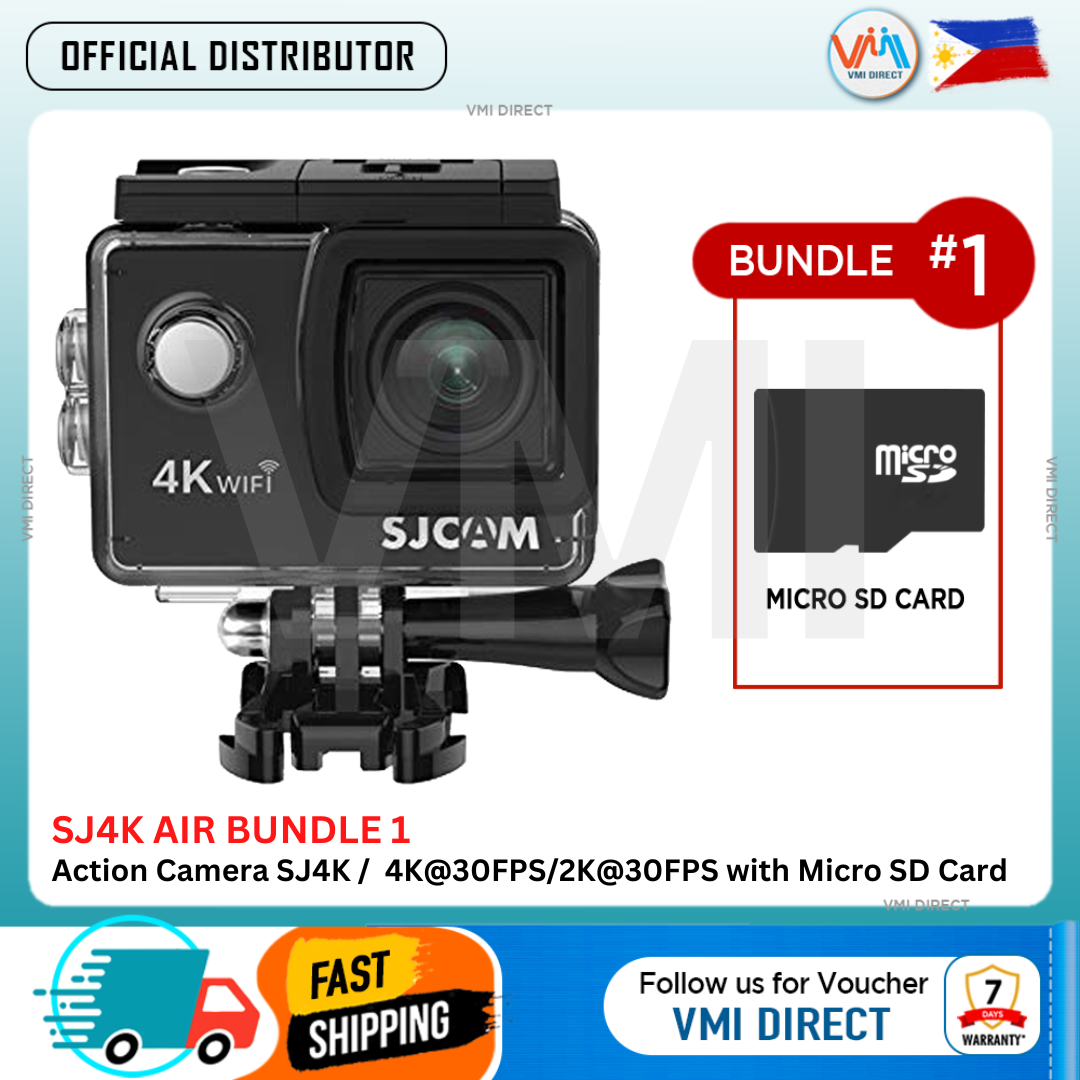 SJCAM SJ4000 Air  Action Camera Vlogging Wireless 4K Full HD DV 2.0 Inch Screen WIFI Sport HDMI Output 135 degree Wide Angle Lens Air Black/Silver Moto vlogging Outdoor Car Motor Bike Sports Webcam Action Camera Mini camera Cam corde with Waterproof case