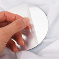 VMIDirect Acrylic Mirror Props with a protective film being peeled off for clear reflection
