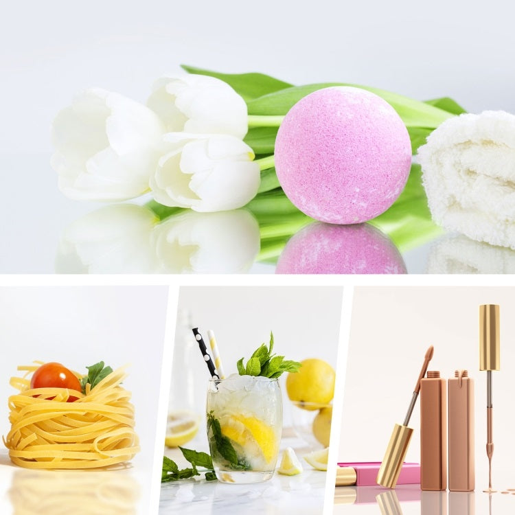 Acrylic Reflective Display Board showcasing vibrant floral arrangements and stylish product photography