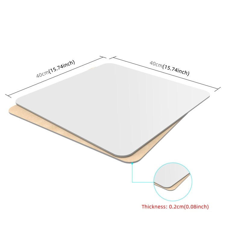 Acrylic Reflective Display Board in 40cm size with a thickness of 0.2cm for photography needs