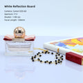 Acrylic Reflective Display Board showcasing fashion accessories and a perfume bottle for photography setups