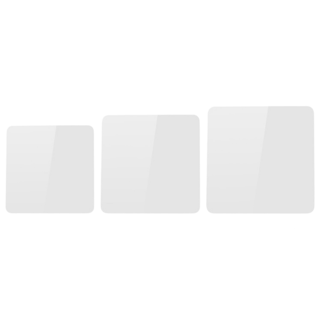 Set of three black Acrylic Reflective Display Boards for photo and studio lighting setup