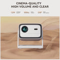 Android TV 11.0 portable projector with cinema-quality sound and full range speakers