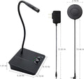 Anti-Interference Window Microphone with flexible gooseneck and power adapter for clear audio pickup