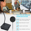 Anti-Interference Window Microphone with full duplex intercom system and noise reduction