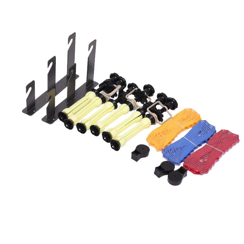 VMIDirect background paper setup with clips and ropes designed for easy use with background props