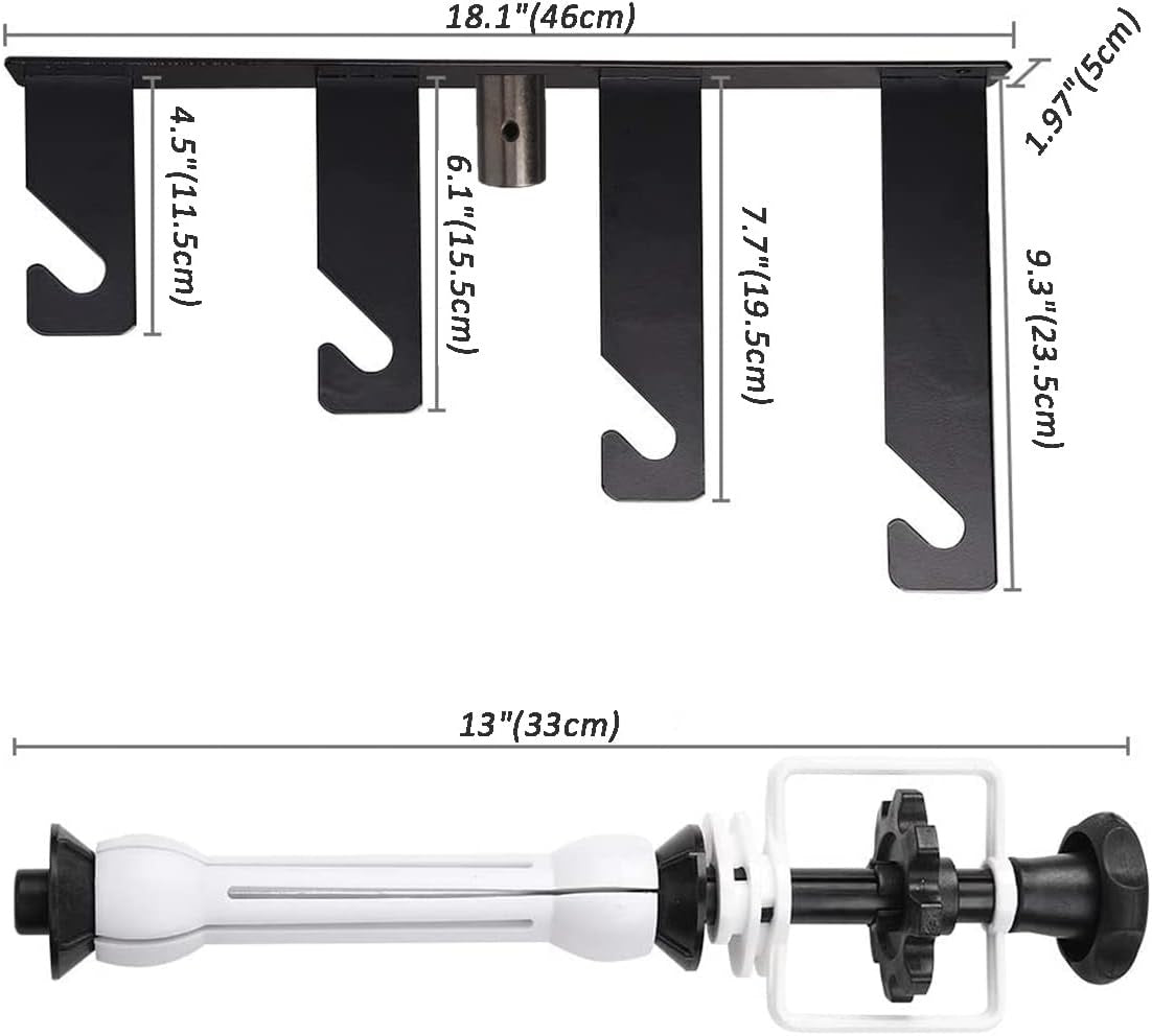 VMIDirect Background Paper Holder with Adjustable Hooks for Easy Background Props Setup