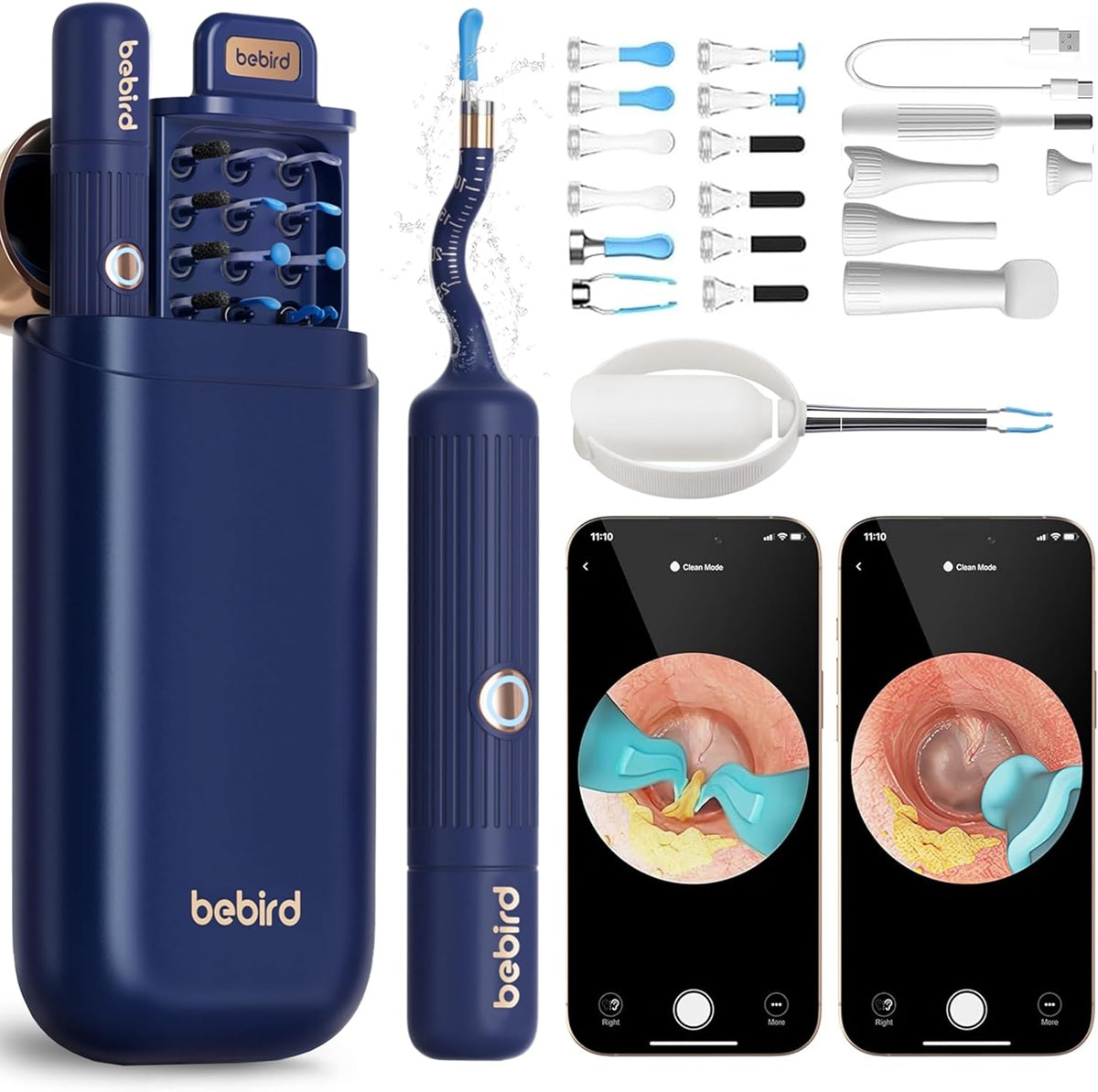 Bebird I35R ear cleaning camera kit with accessories and smartphone app for effective ear hygiene
