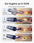 Bebird I35R ear cleaning camera tools including tweezers, scooper, scraper, and sponge for effective ear hygiene