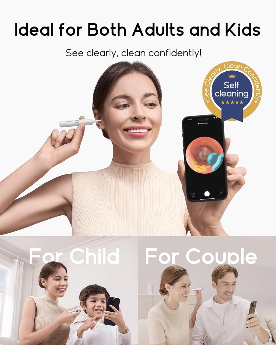 Bebird otoscope ear wax removal tool set with various tips and smartphone compatibility for easy ear cleaning