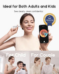 Bebird otoscope ear wax removal tool shown being used by a woman with smartphone display for adults and kids