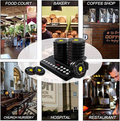 Best Beeper System for Restaurants guest pager system with multiple pagers and base unit in food court bakery coffee shop and more