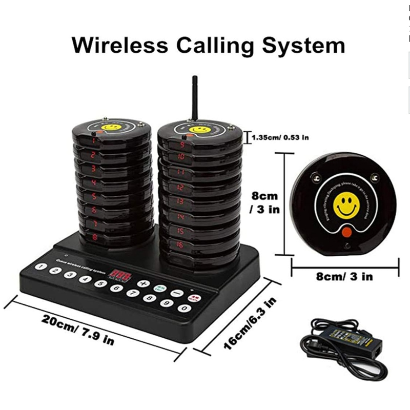 restaurant guest pager system wireless calling set with stackable beepers and charger best beeper system for restaurants