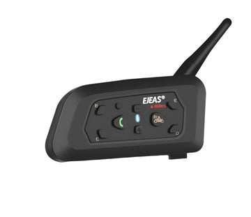 EJEAS Bluetooth Motorcycle Helmet Intercom Headset with easy controls for clear communication