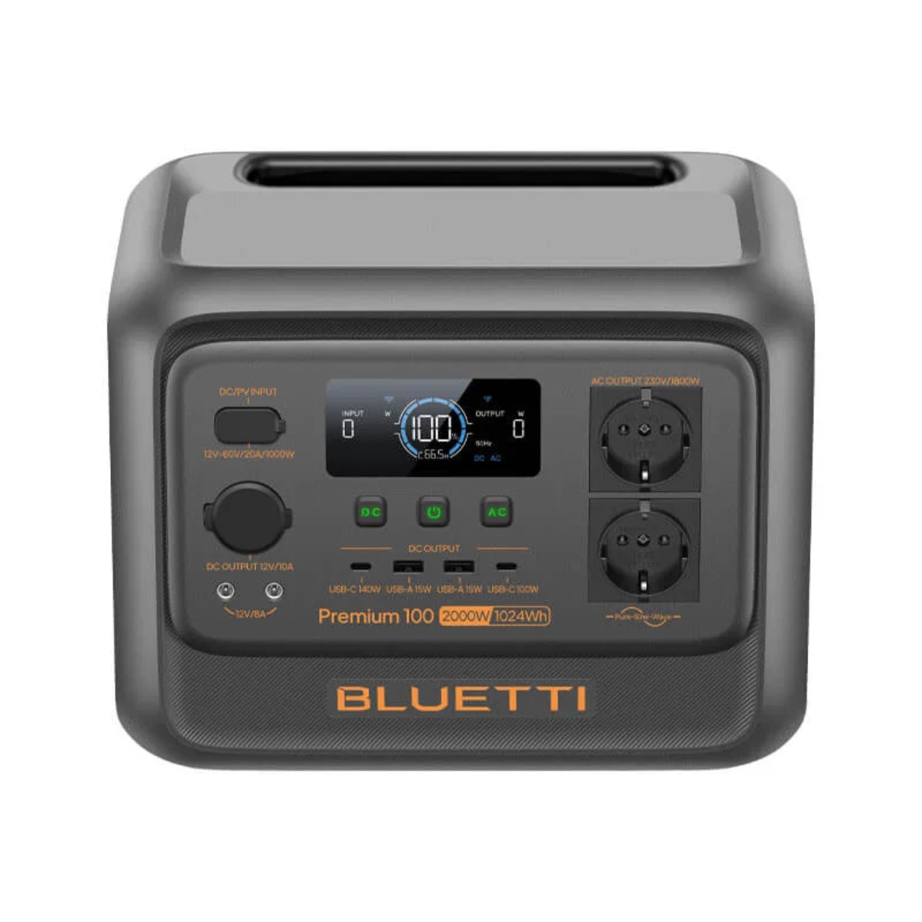 VMI DIRECT Portable Power Station with two AC outlets and digital display for outdoor adventures