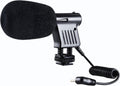 Boya BY-VM01 condenser microphone with foam windscreen and compatible audio cable