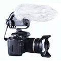BOYA BY-VM190 video microphone mounted on a Canon DSLR camera for clear audio recording