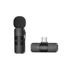 BOYA mini wireless lavalier microphone with compact design for clear audio recording