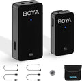 BOYA WMIC5 M1 wireless microphone set includes receiver and transmitter with accessories for clear audio recording