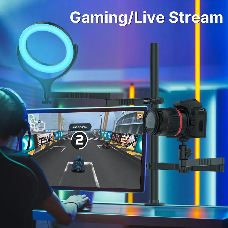 VMIDirect C-Clamp Mount And Ball Head with flexible setup for gaming and live streaming