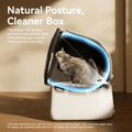 Automatic cat box litter with a 45-degree design for natural feline comfort and hygiene