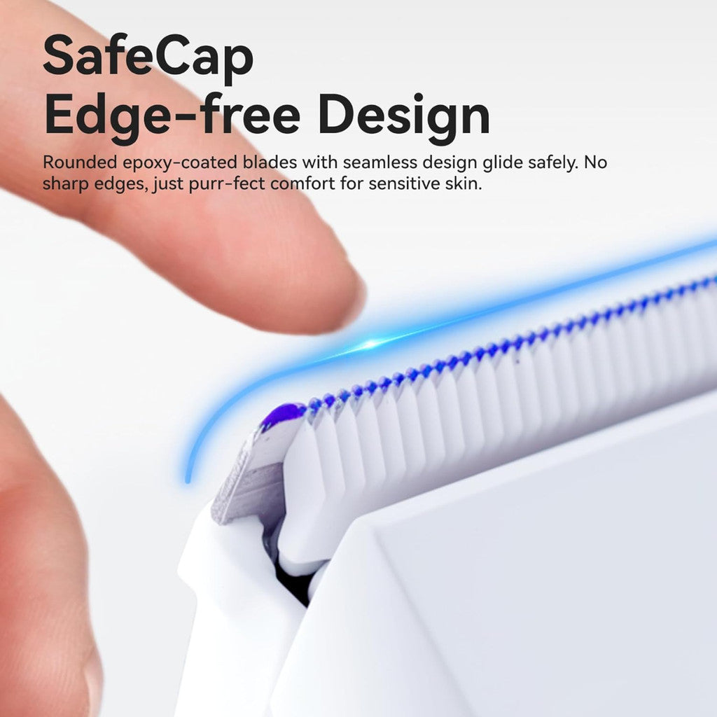 VMIDirect Pet Trimmer with SafeCap Edge-free Design for Comfortable Grooming on Sensitive Skin