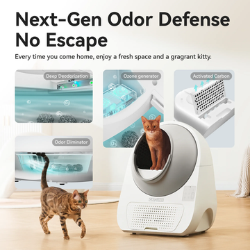 CATLINK Scooper Pro Ultra 5GHz Camera Cat Litter Box Self-Cleaning Litter Box Remote control and health monitoring with CATLINK APP Multi-cat family friendly Suitable for Small to Large cats