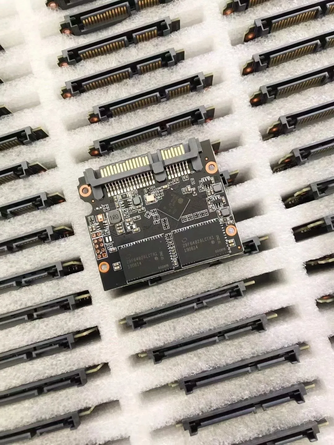 VMIDirect Internal SATA hard drive components arranged on protective foam for secure storage and handling