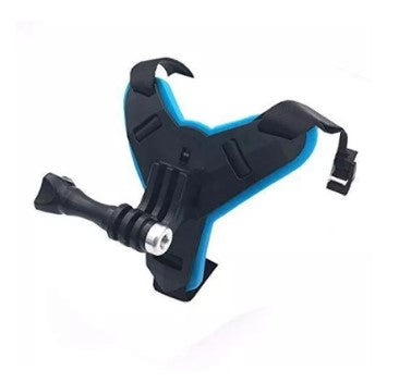 Chin Strap Mount Holder with adjustable straps for secure device attachment during activities