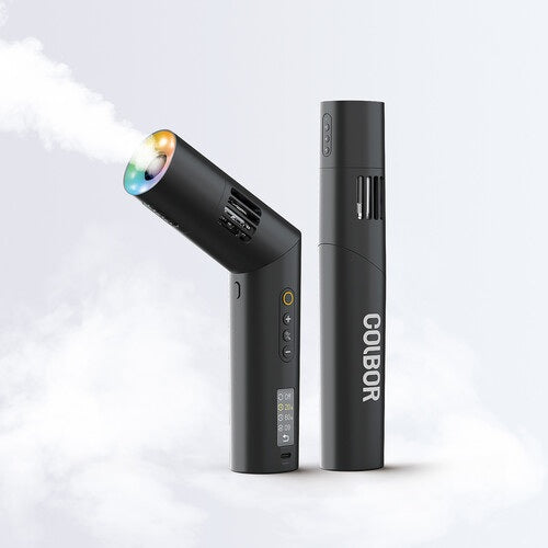 Colbor CF5 portable fog machine with colorful LED light and ergonomic design for photography effects