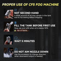 Instructions for proper use of Colbor CF5 portable fog machine for safe operation