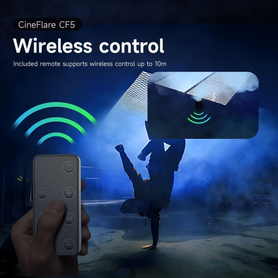 Colbor CF5 portable fog machine with wireless remote control for photography effects