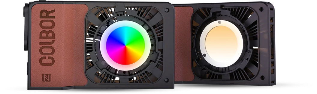 Portable LED video light 100W with adjustable color temperature and RGB features for professional lighting