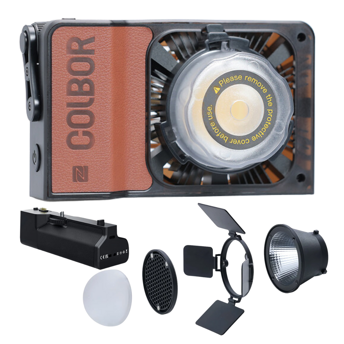 COLBOR W60 portable LED light with accessories for professional lighting setups