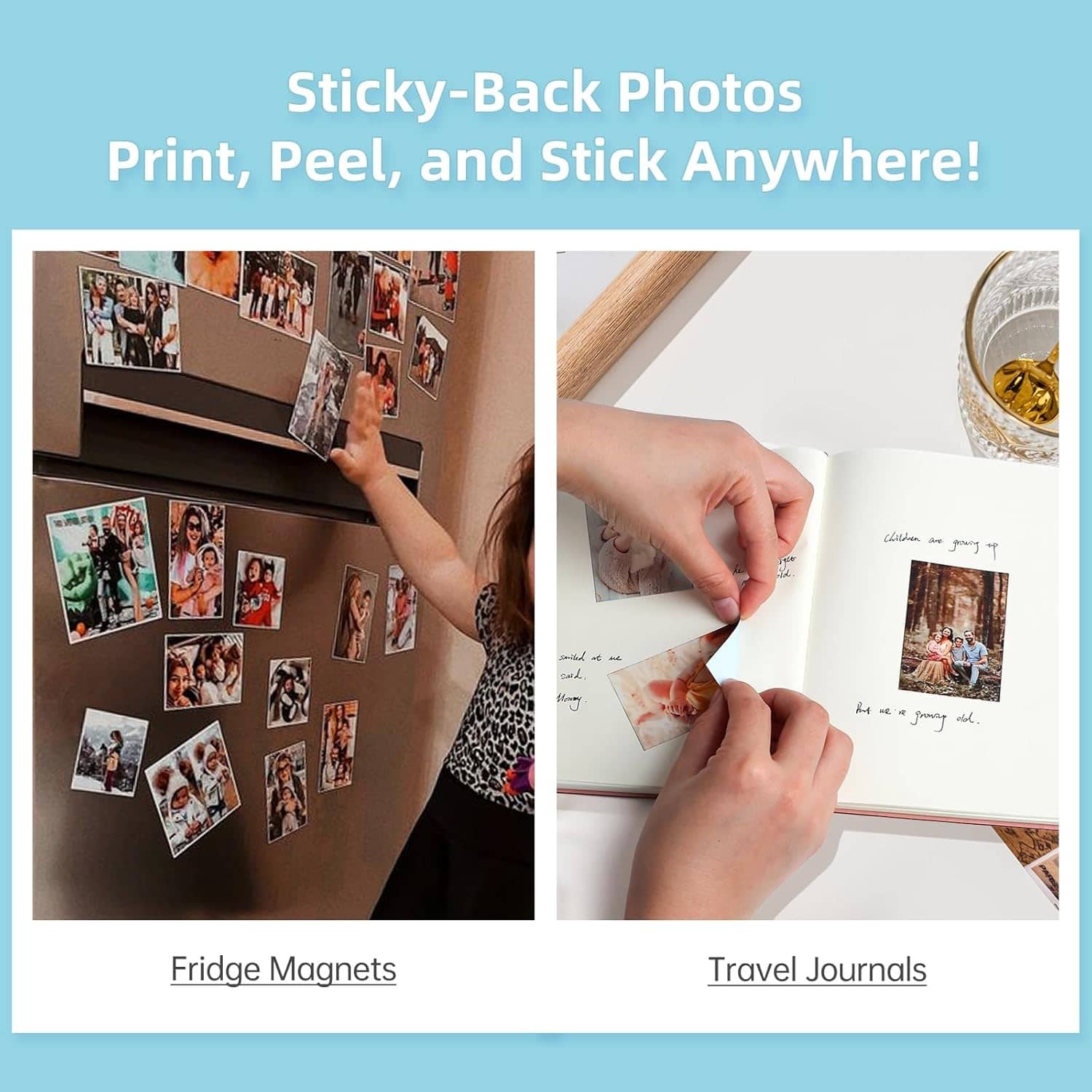 VMIDirect Color Photo Printer Kit for creating sticky-back photos for fridge magnets and travel journals