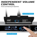 Professional wireless conference microphone with independent volume control for clear sound adjustment