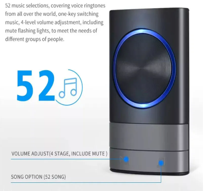 DAYTECH DB27 Doorbell for home with 52 ringtones volume adjust and mute feature by VMIDirect