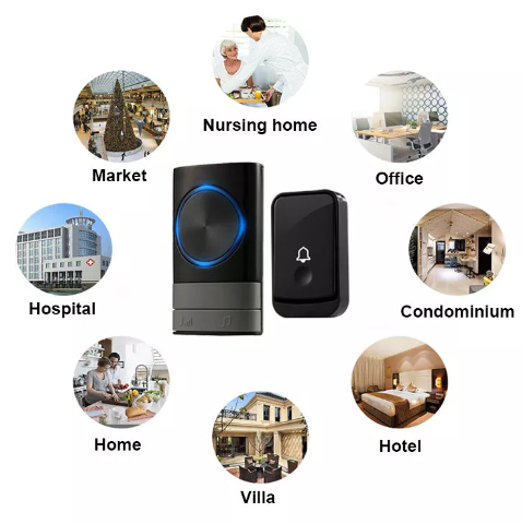 DAYTECH DB27 Doorbell for home shown with receiver, suitable for home security in various locations