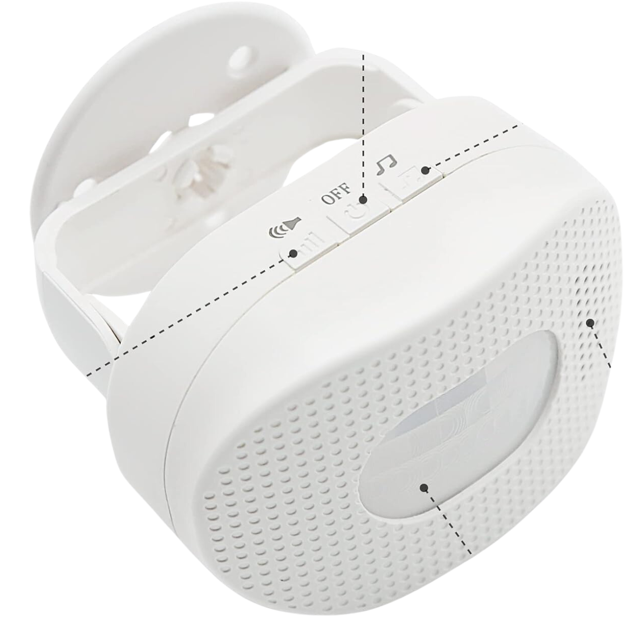 Daytech HW03 Motion Sensor Alert Device white wall-mounted motion sensor